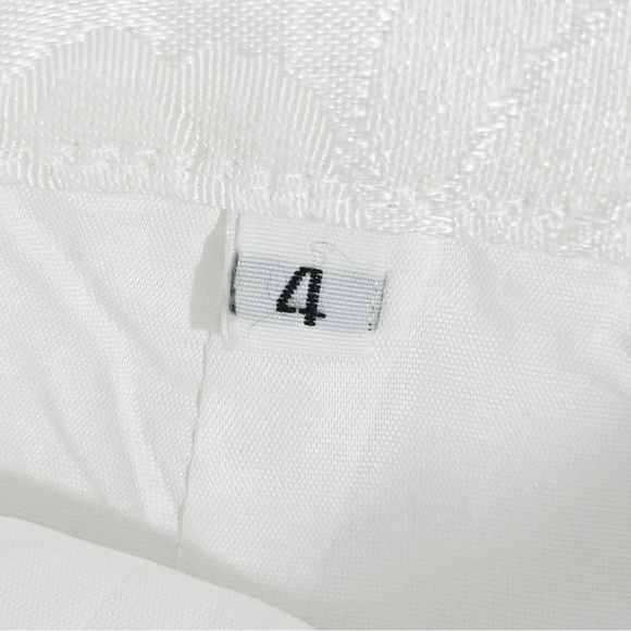 Saks Fifth Avenue After Five by Julie Duroche Vintage White Sparkle Suit Size 4 - Picture 4 of 16